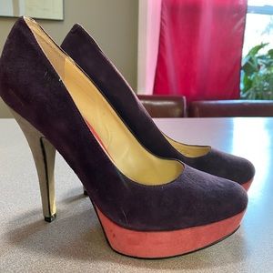 Enzo Angiolini Easmiles platform heel tricolor